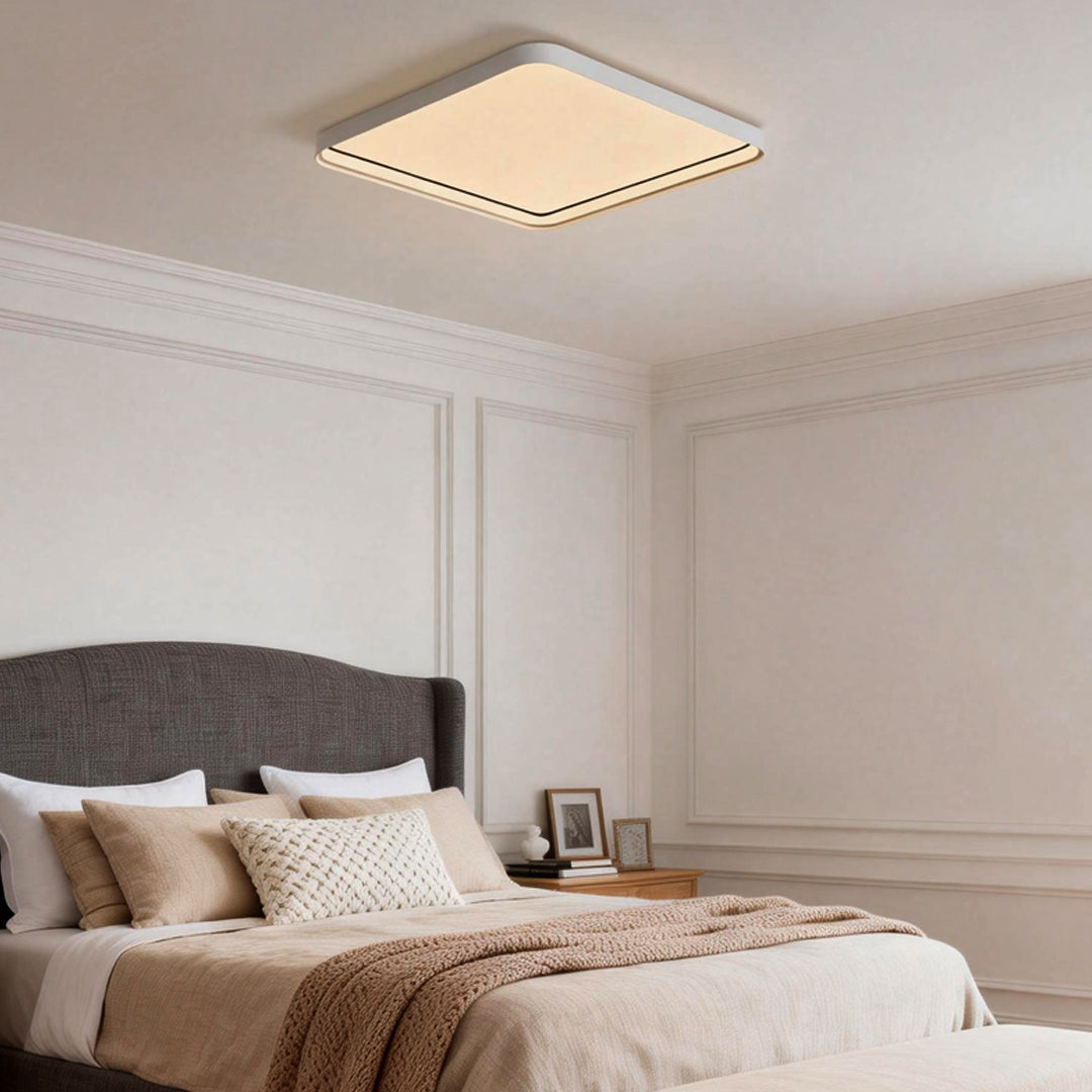Square Flush Mount Ceiling Light Modern LED Metal Light