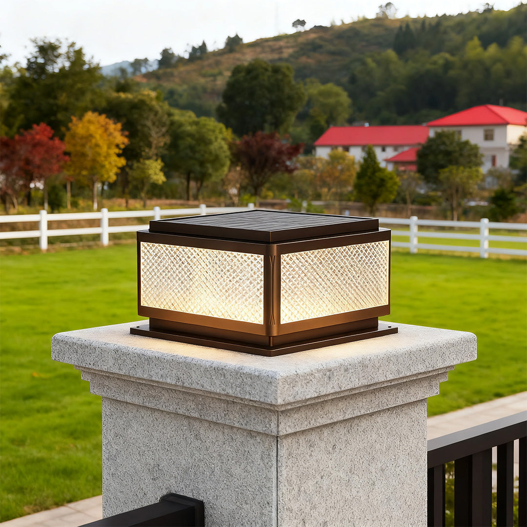 Square Outdoor Pillar Lights Minimalist Waterproof Light