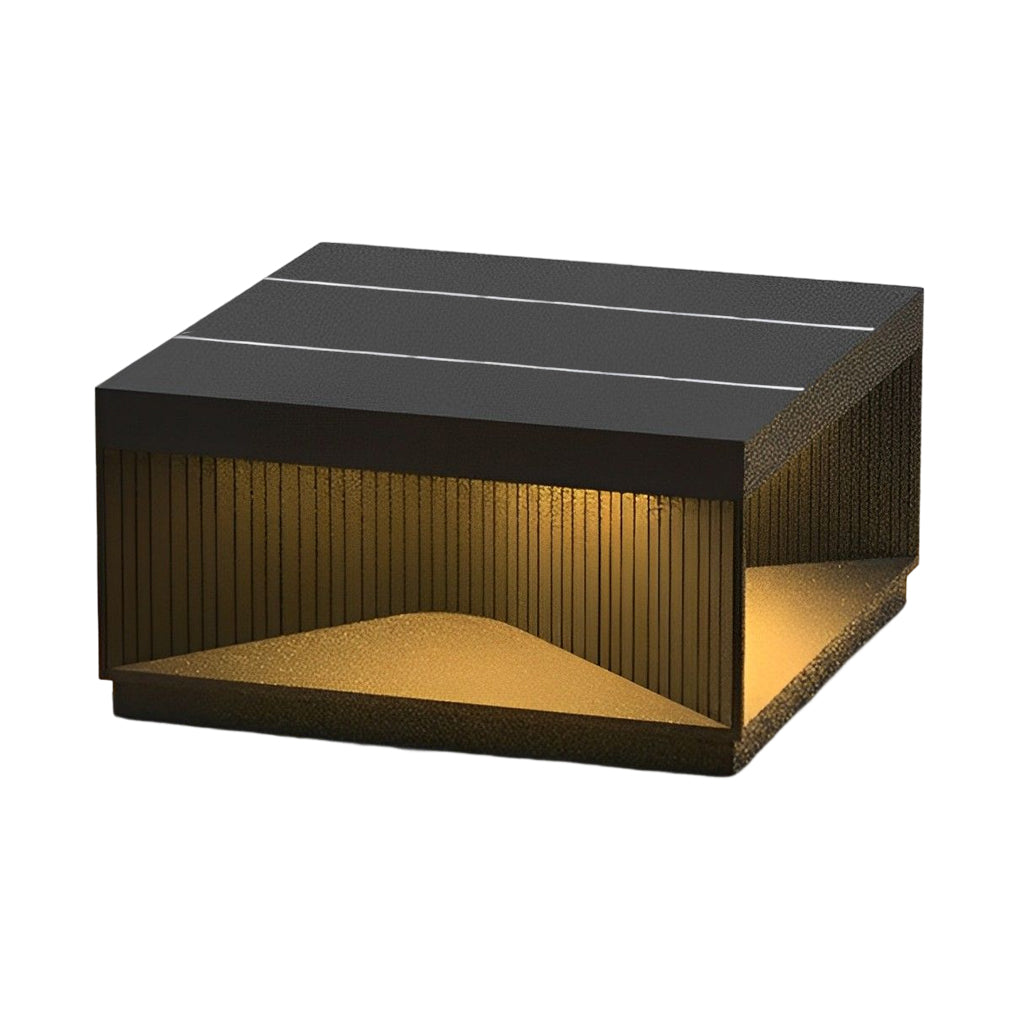 Square Outdoor Pillar Lights Stripe Decorative LED Light