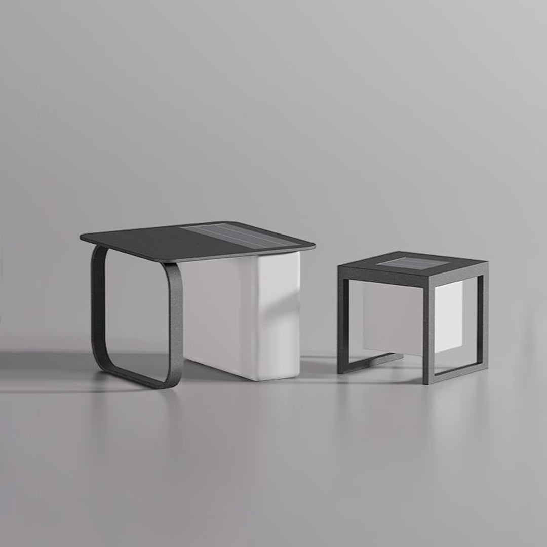 Multi-Functional Floor Lamps With Tables Solar-Powered