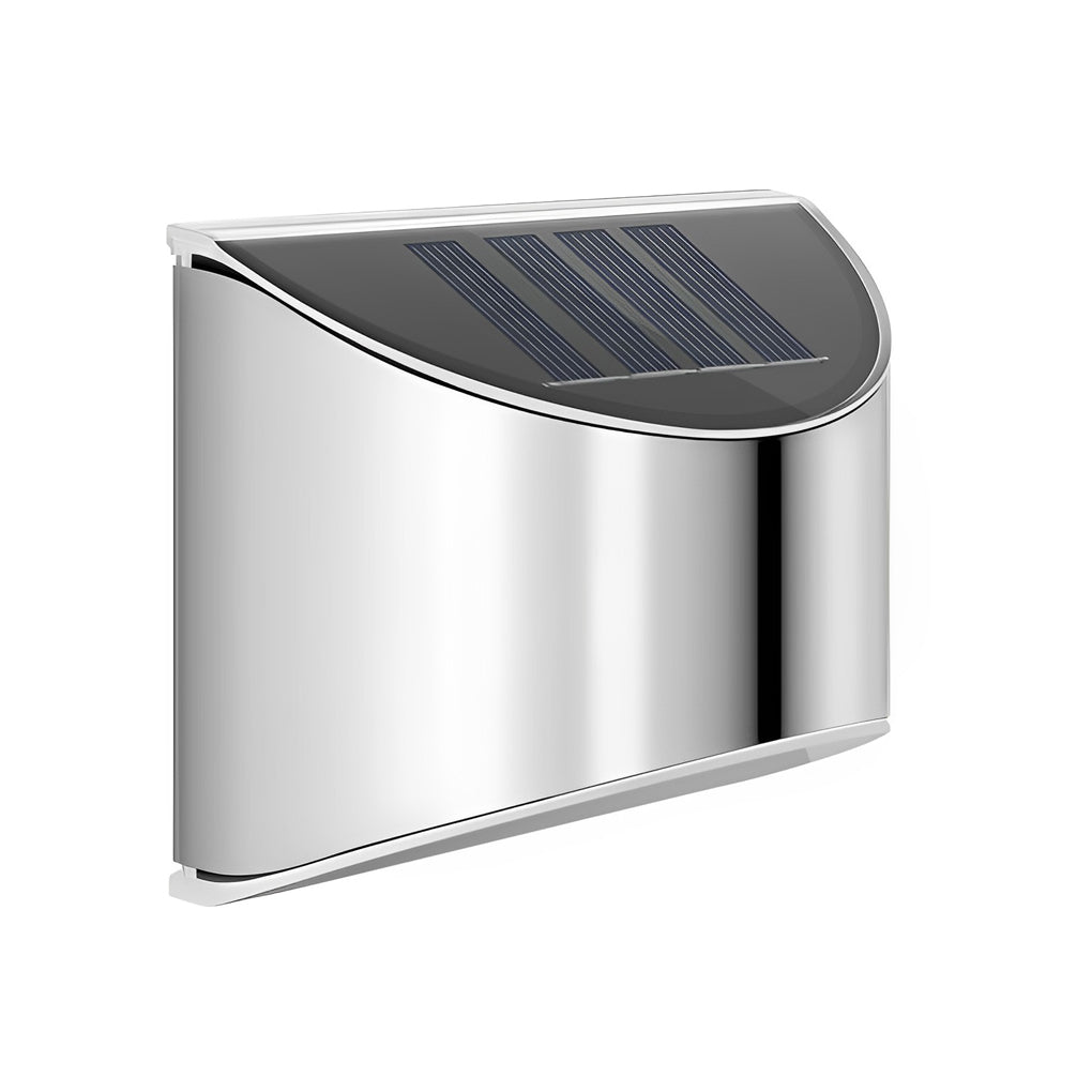 Stainless Steel Wall Lamp Waterproof Silver Solar Light