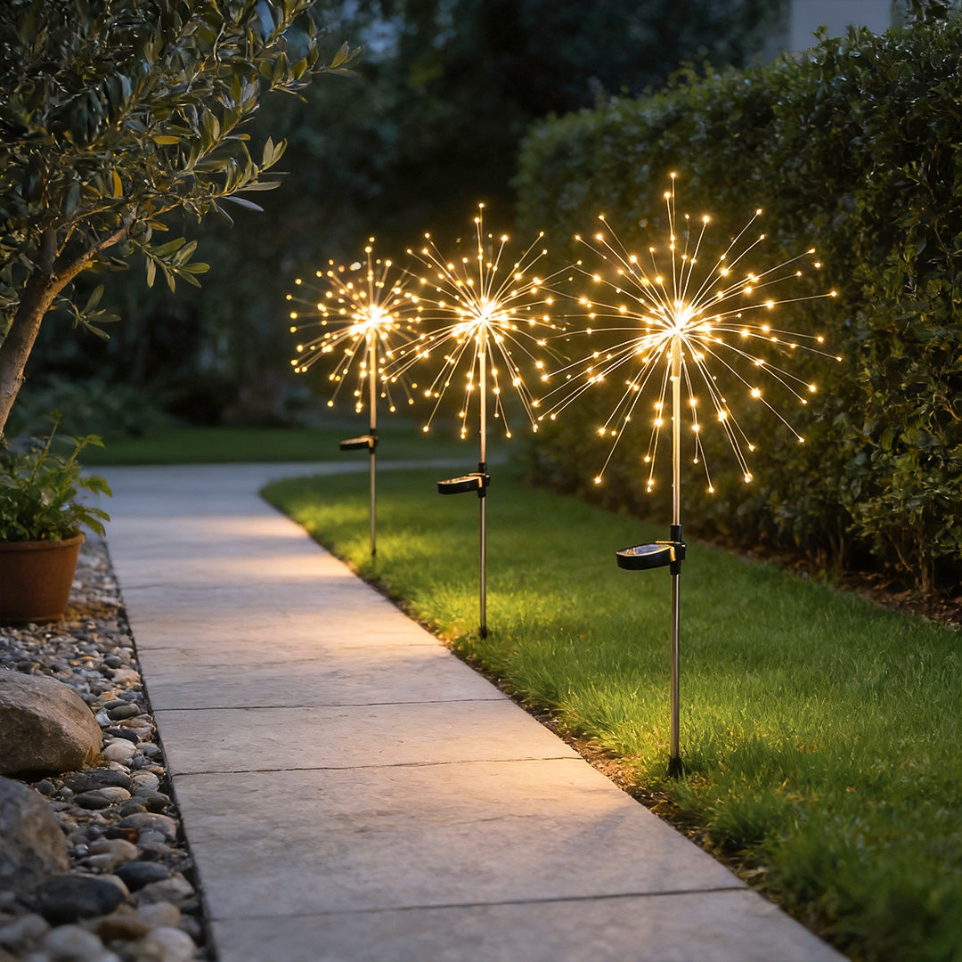 Starburst Garden Lights Solar LED Waterproof Firework Landscape Light