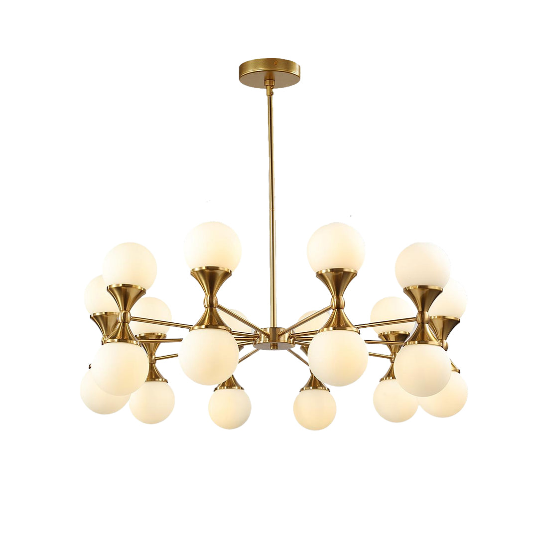 Bubble Glass Chandeliers Stylish Full Copper Nordic Ceiling Light