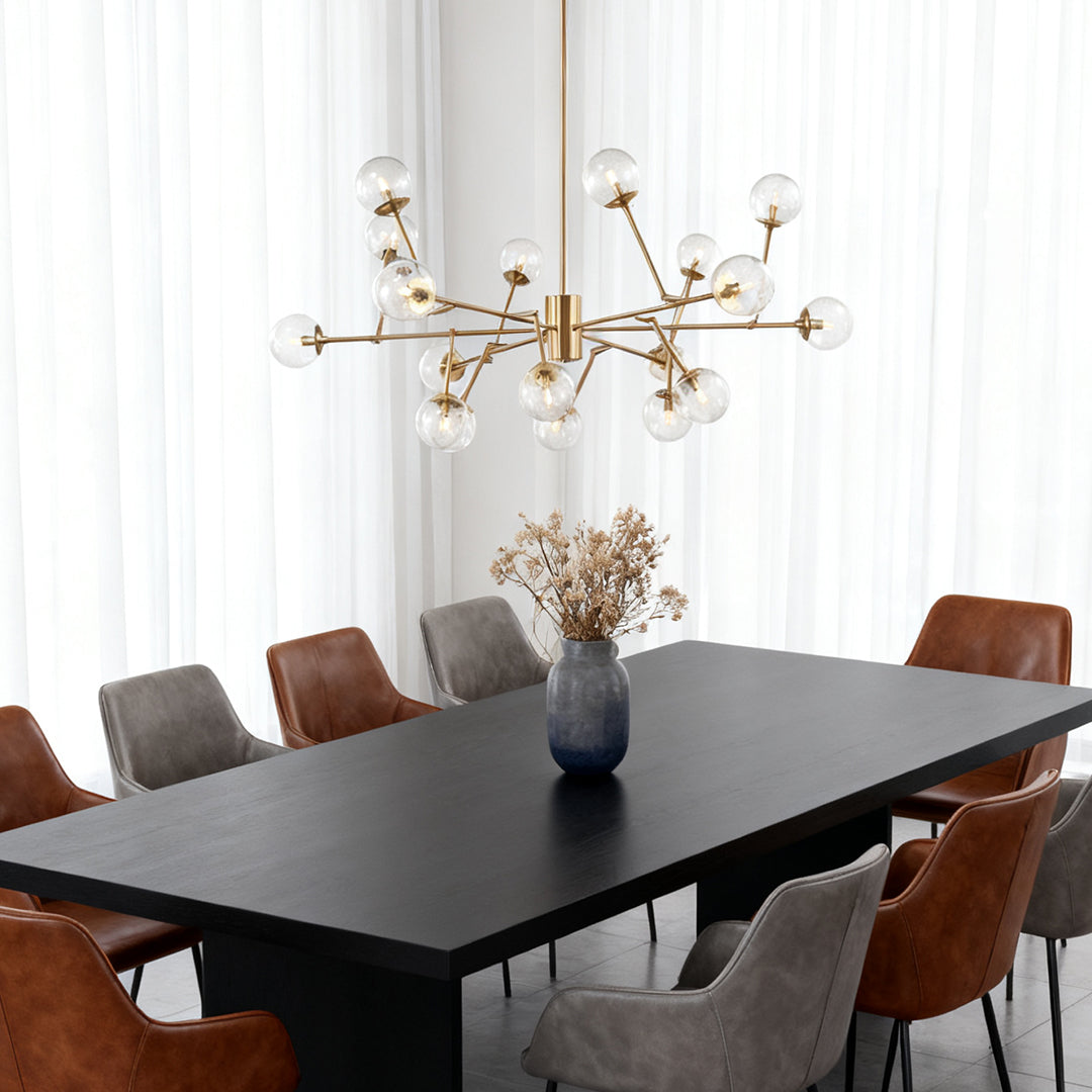 Bubble Sputnik Chandelier Featuring Clear Glass Globes Ceiling Light