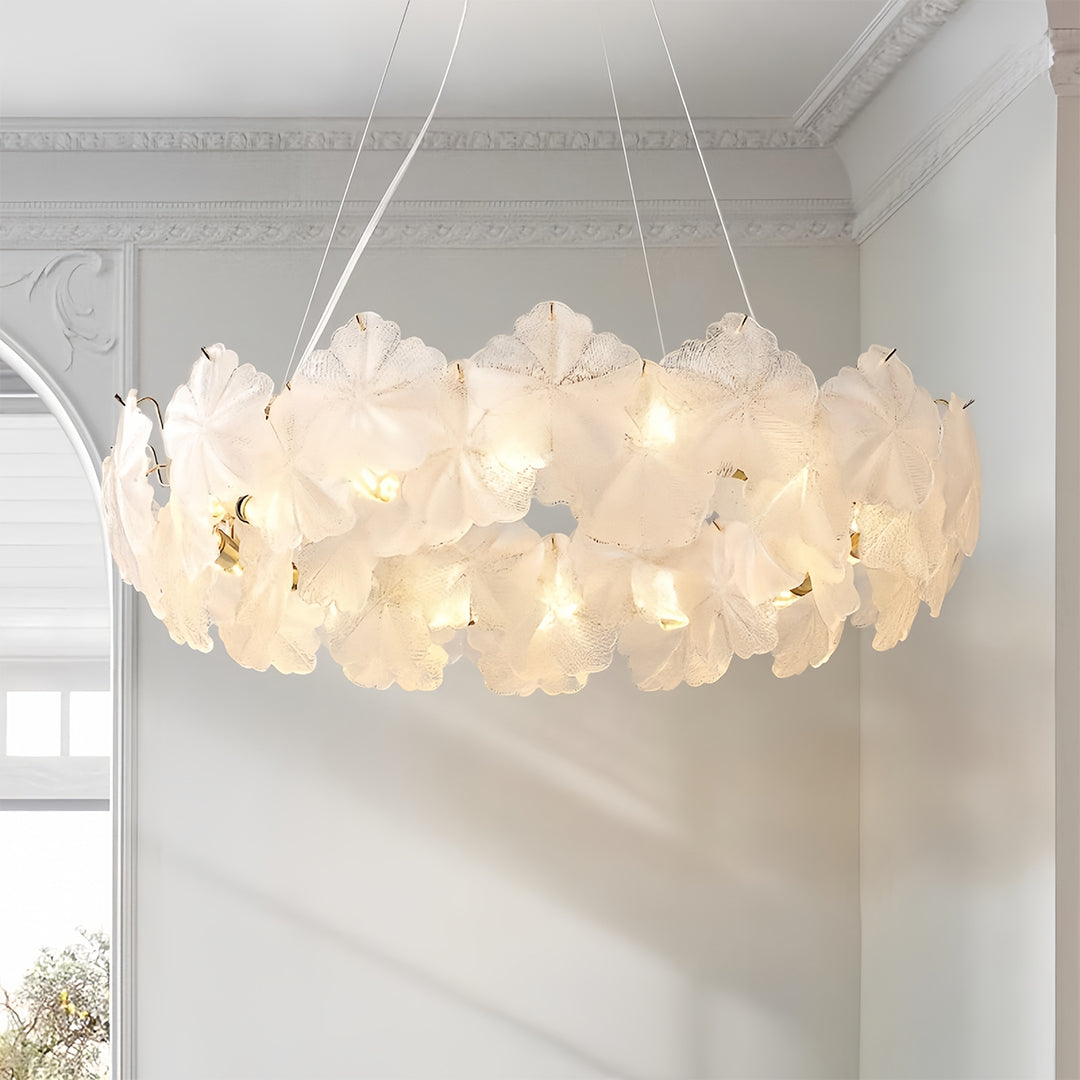 Glass Garland Chandelier Lights French Wreath Luxury Ceiling Light
