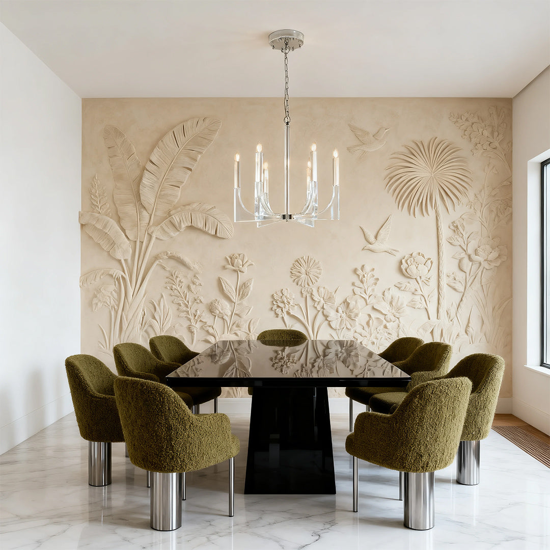 Retro Chandeliers Sleek Luxury Transparent American Ceiling Light