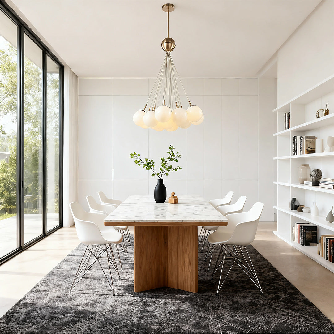 Bubble Glass Chandelier Chic Luxurious Ceiling Light Nordic Unique