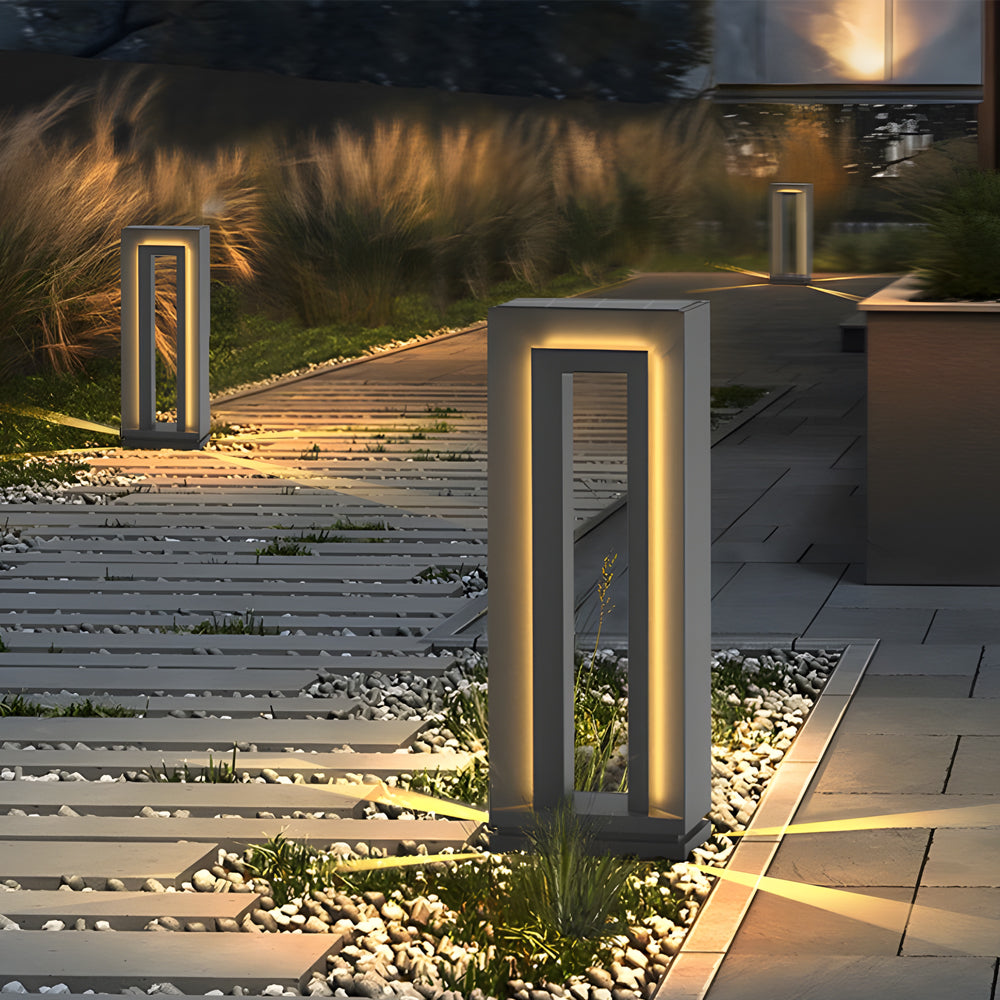 Outdoor Arch LED Solar Lawn Lights Modern Minimalist Style