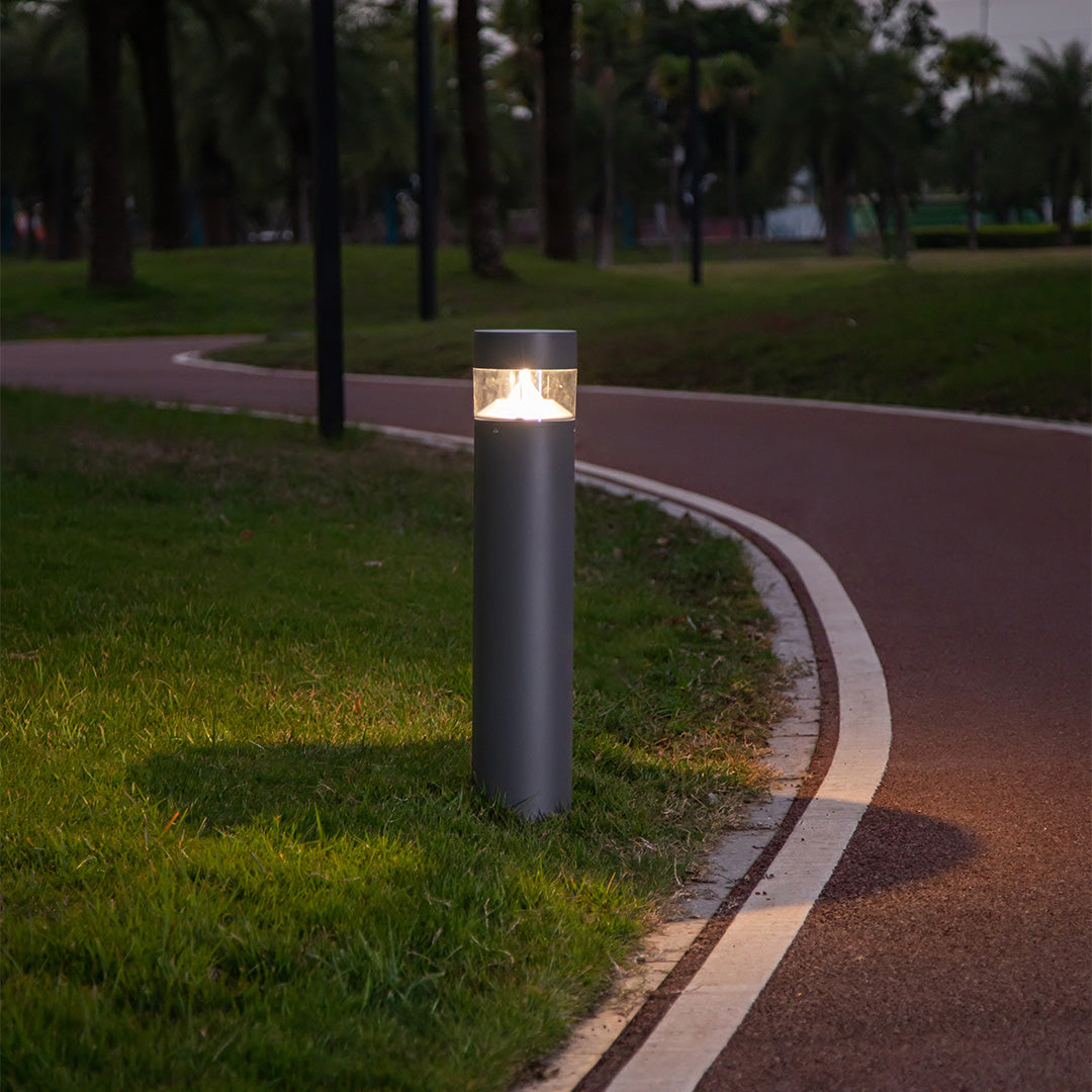 LED Outdoor Bollard Pathway Lights Black Garden Pole Light
