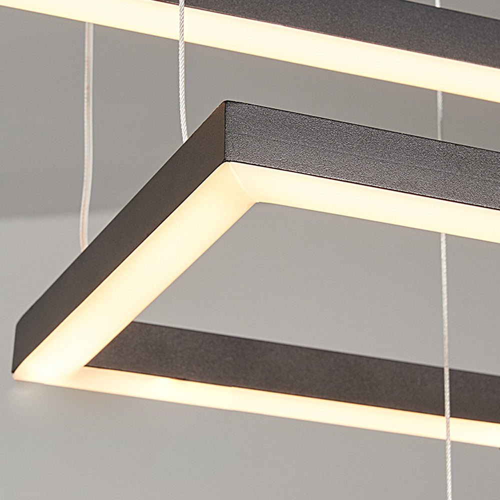 [Open-Box] Strips Geometric LED Dimmable with Remote Control Nordic Dining Chandelier