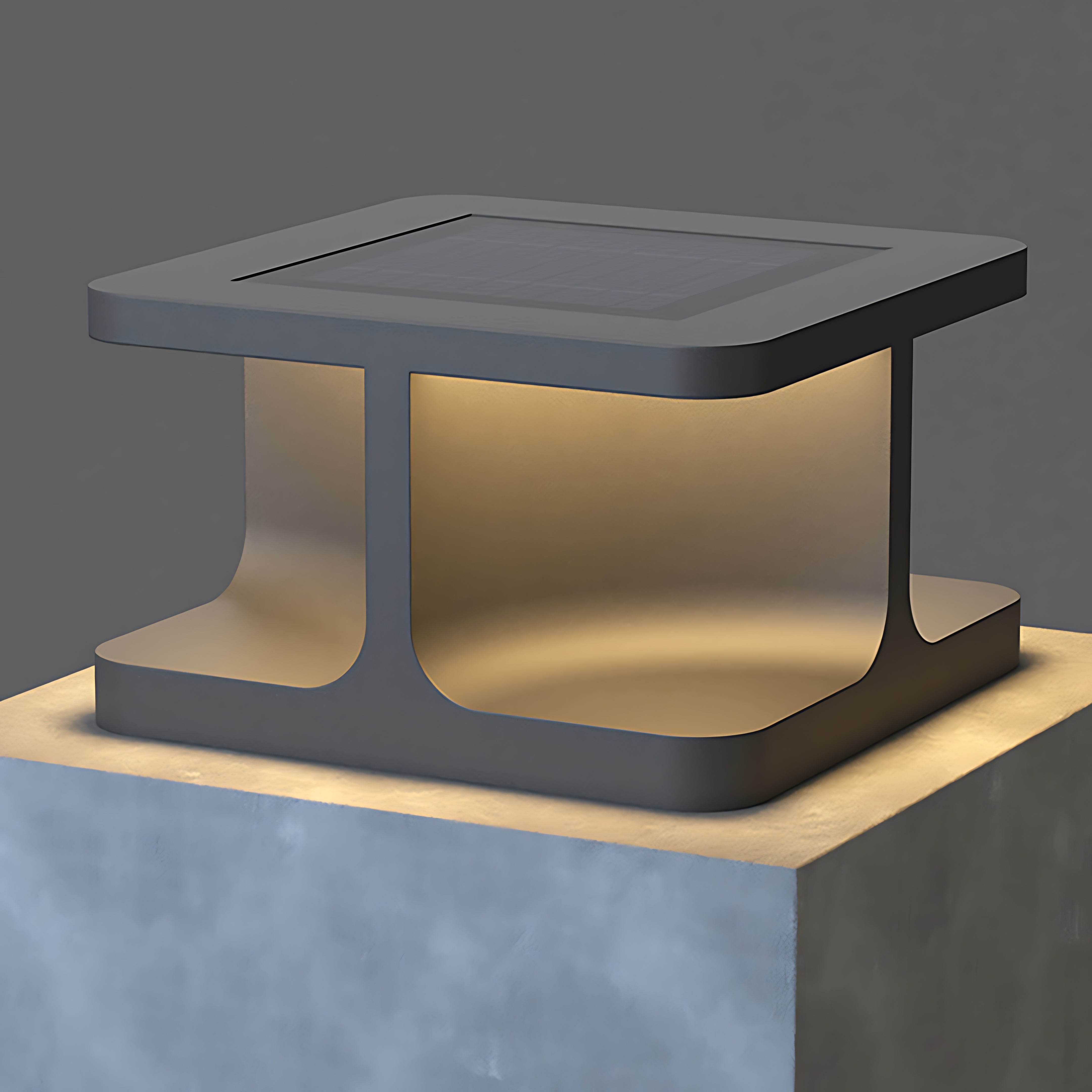 Modern Square Pillar Lights Waterproof Stainless Steel Courtyard