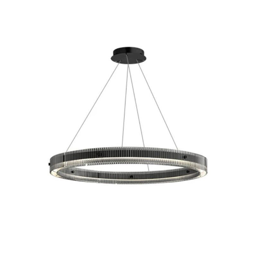 Black Round Chandeliers Italian Minimalist Glass Light