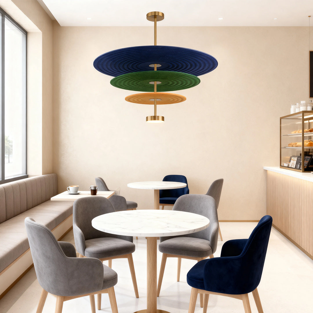 3 Tier Chandelier Acoustic Felt Sound-Absorbing Felt Ceiling Lights