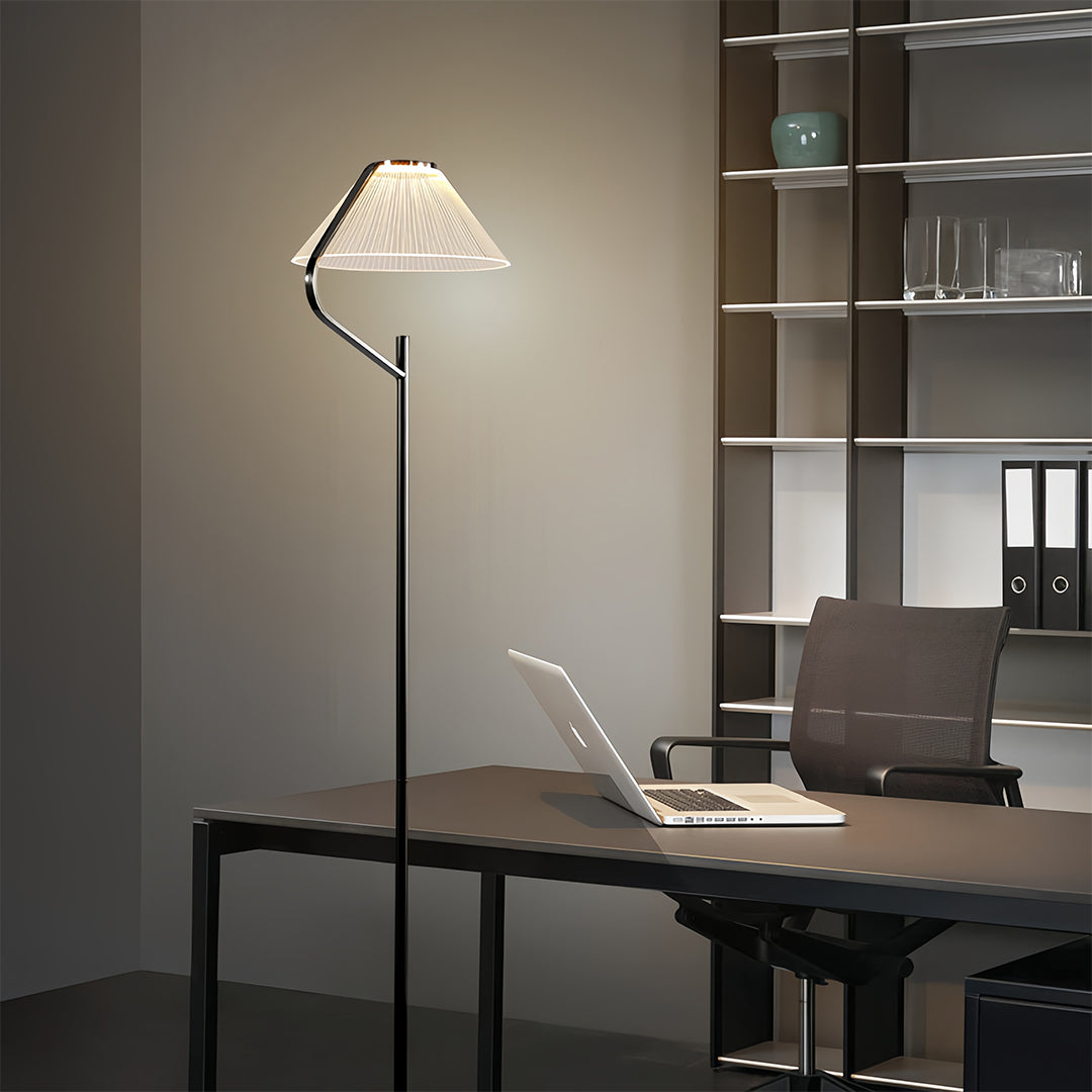 Floor Metal Lamp Elegant Chrome Acrylic Luxury LED Standing Lamp
