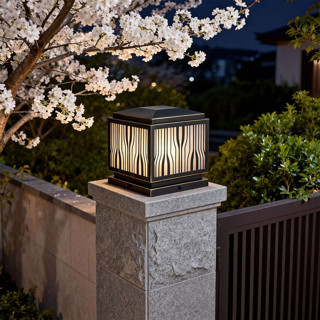 Modern Solar Pillar Lights Outdoor Waterproof Minimalist Light