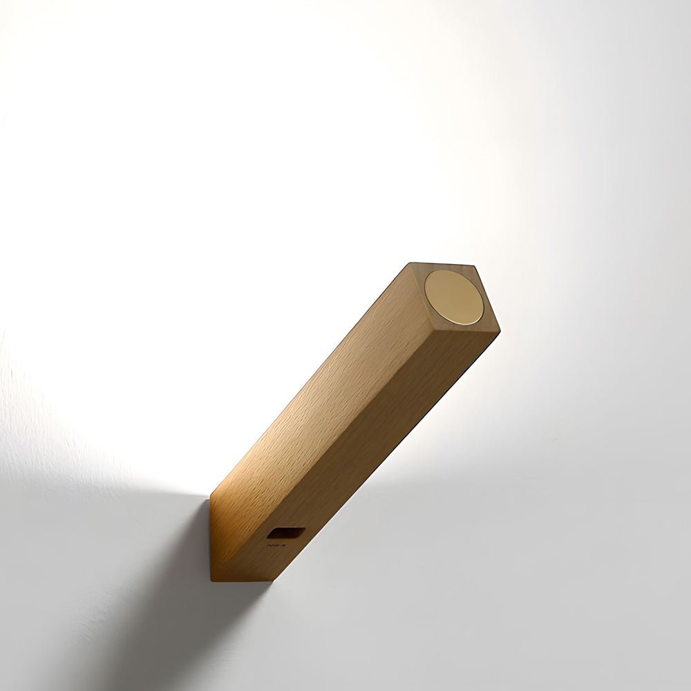 Nordic LED Desk Light Dual Magnetic Wooden Touch‑controlled Lamp