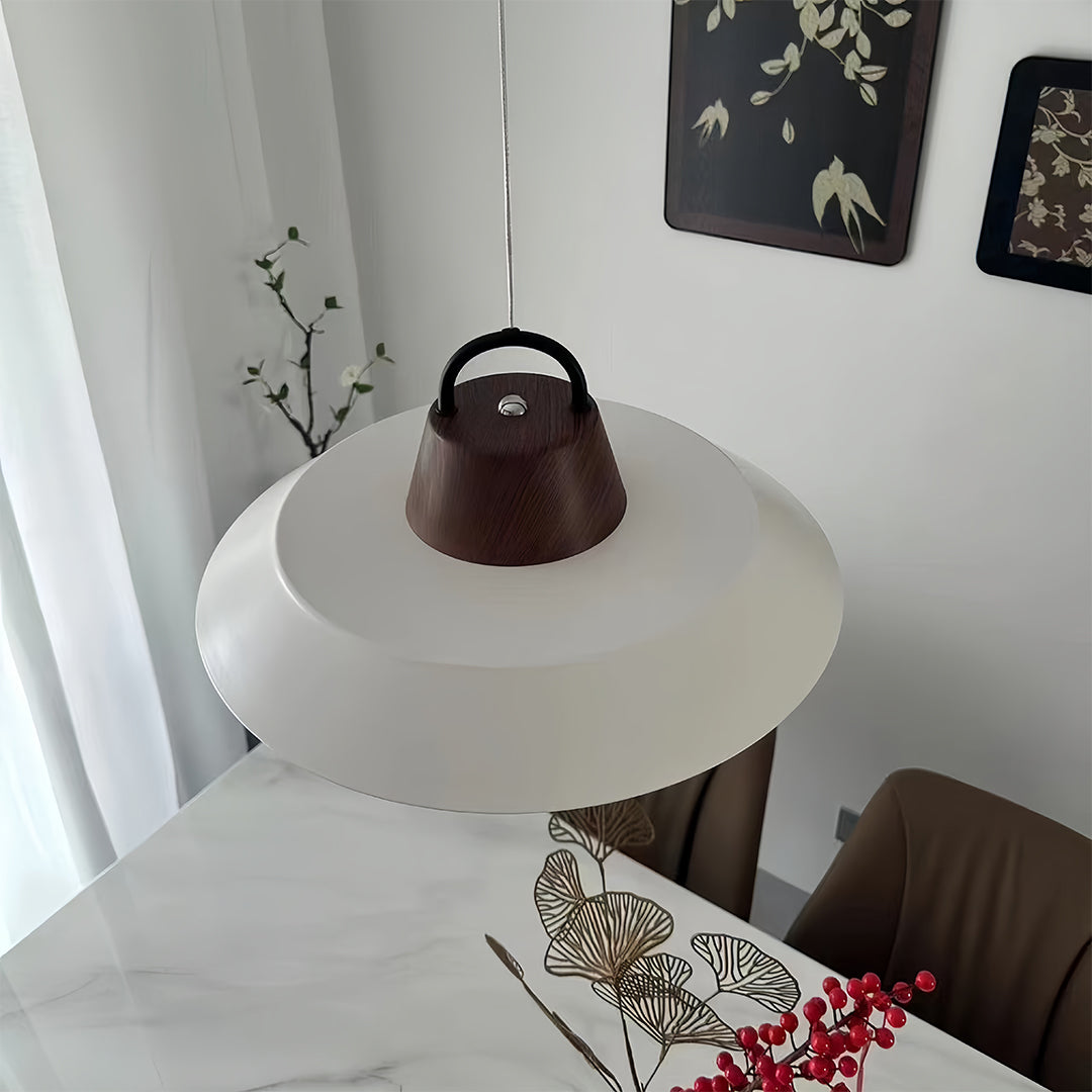 Single Pendant Lights for Kitchen Saucer Shaped Minimalist Light