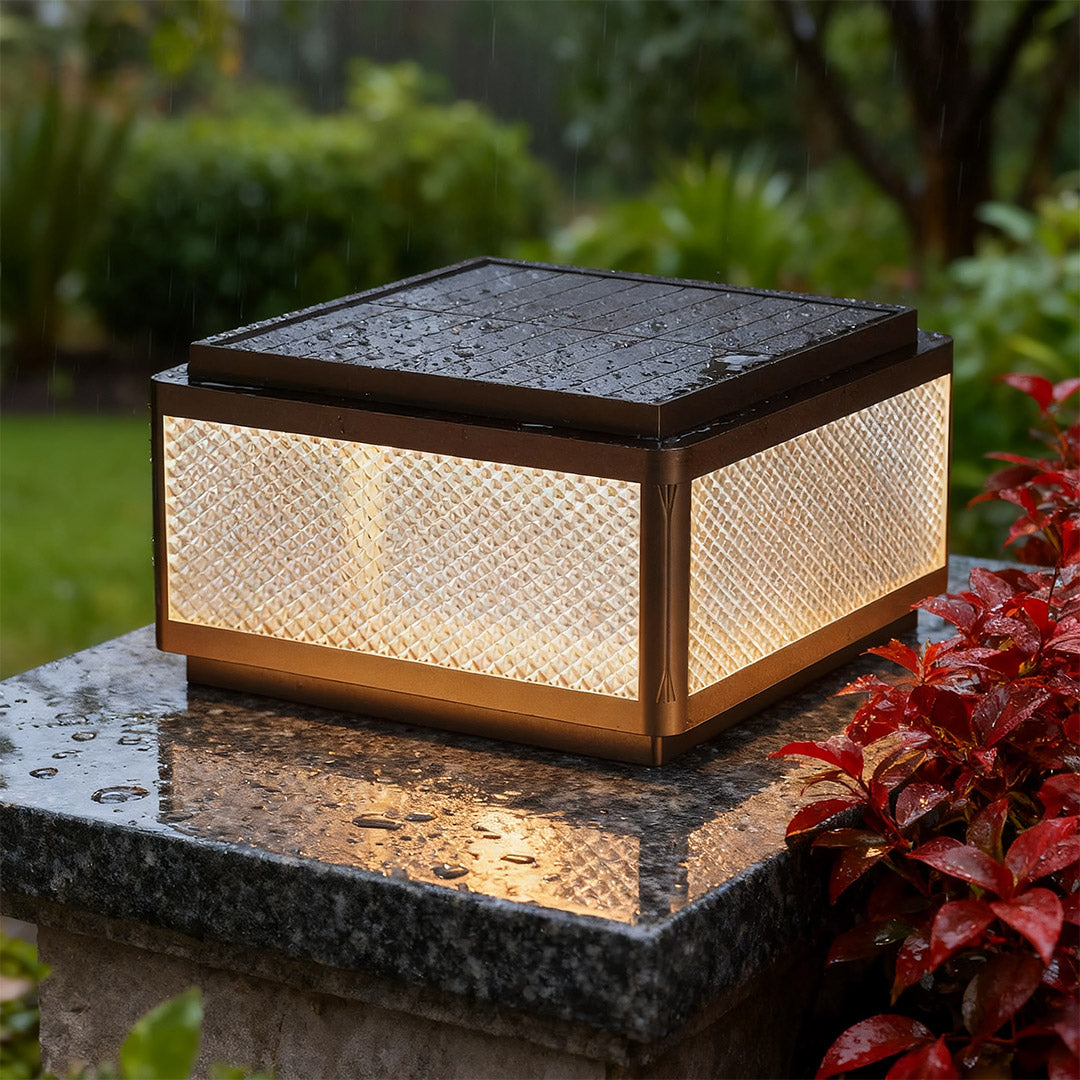 Square Outdoor Pillar Lights Minimalist Waterproof Light