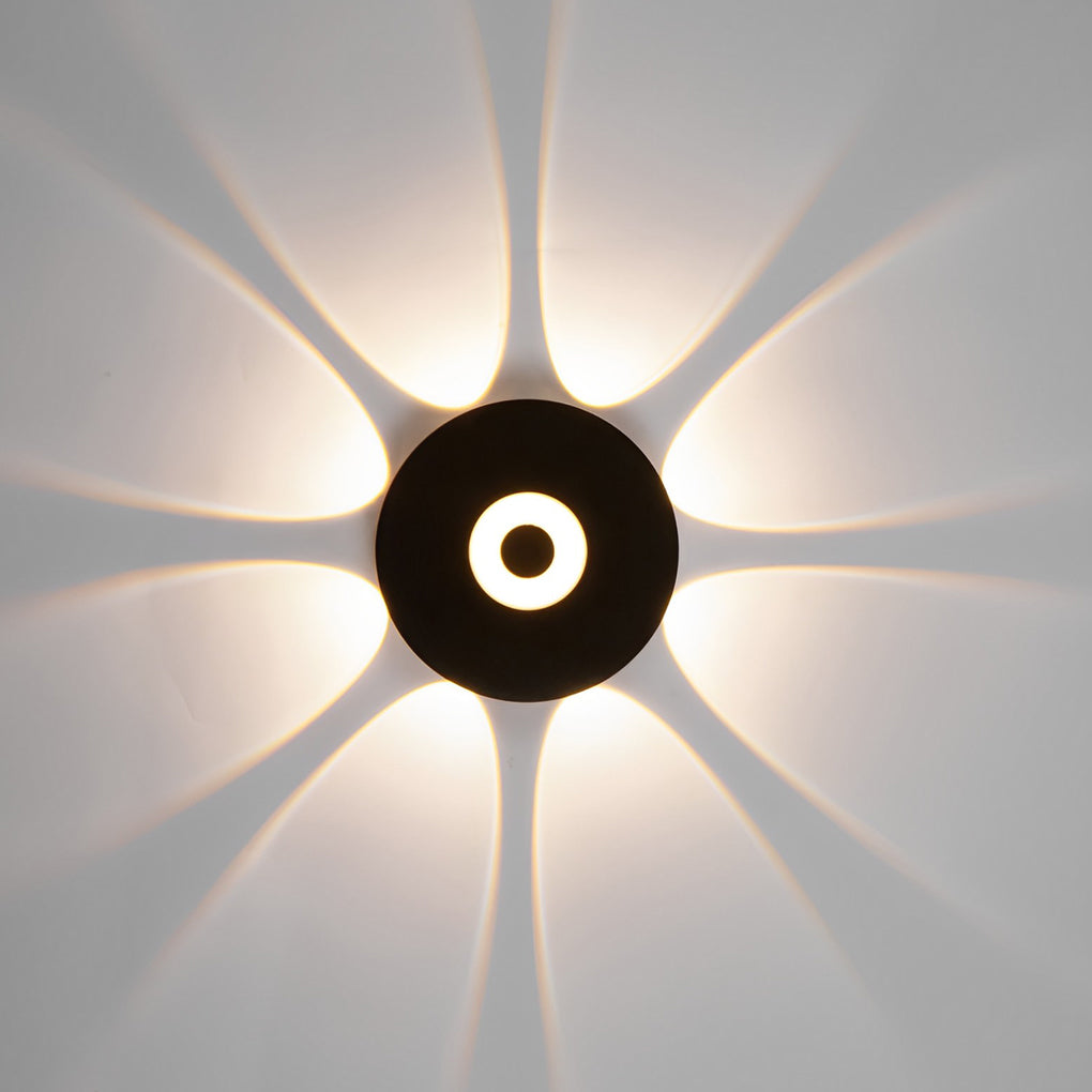 Sunflower LED Wall Light Round Modern Waterproof LED Light