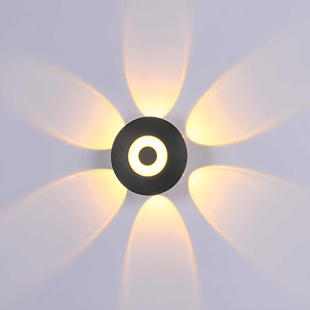 Sunflower LED Wall Light Round Modern Waterproof LED Light