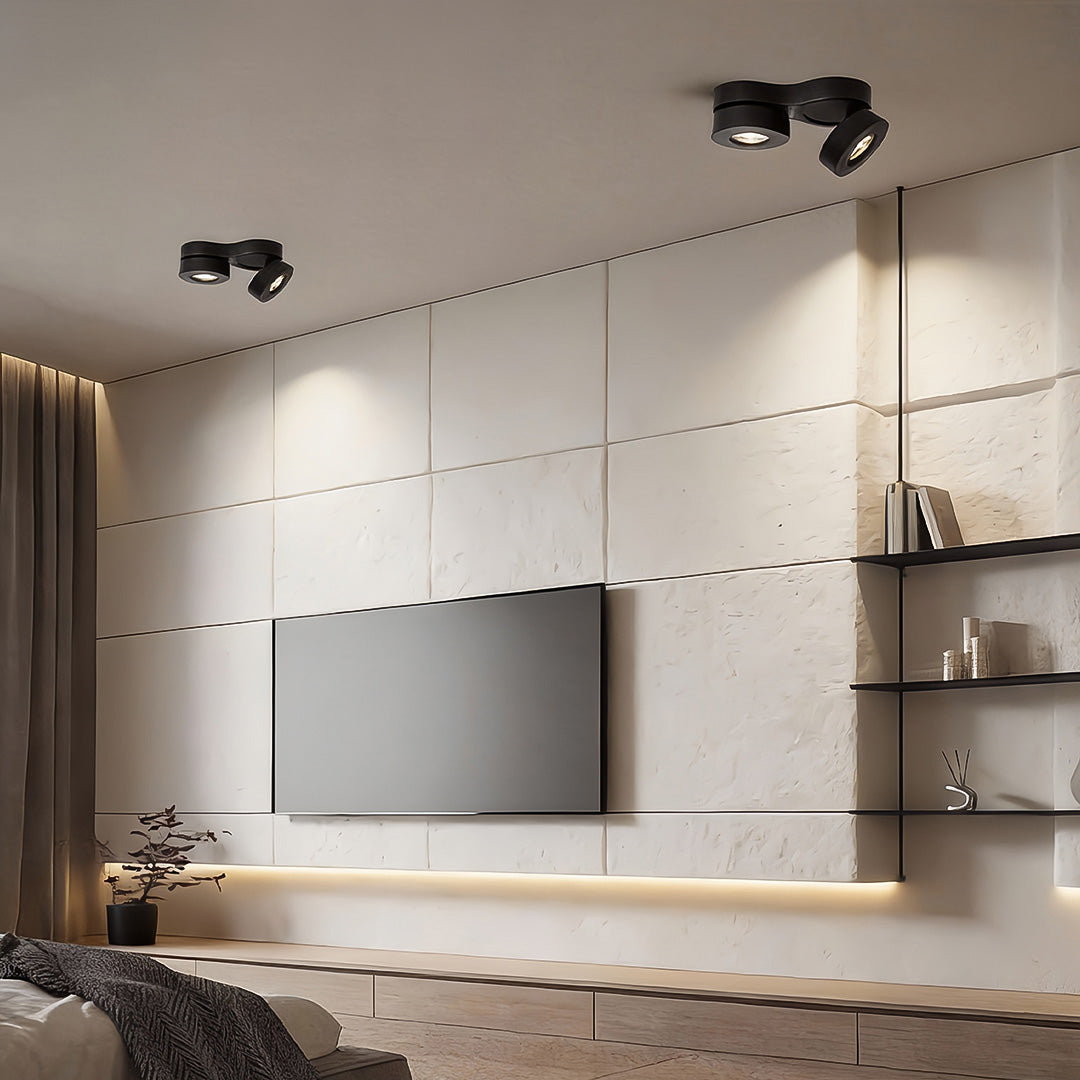 Surface Mount LED Downlights Dual‑head Rotating Folding Ceiling Light
