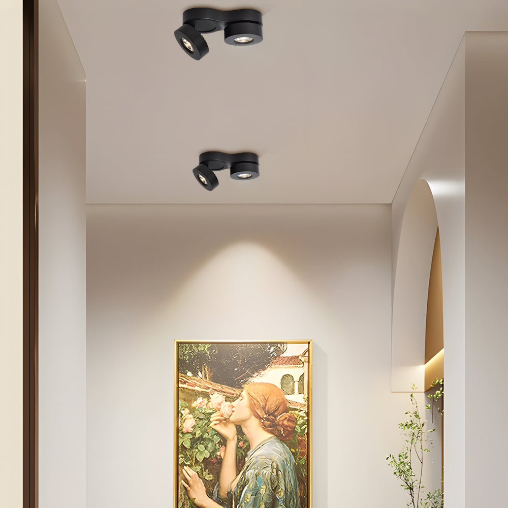 Surface Mount LED Downlights Dual‑head Rotating Folding Ceiling Light