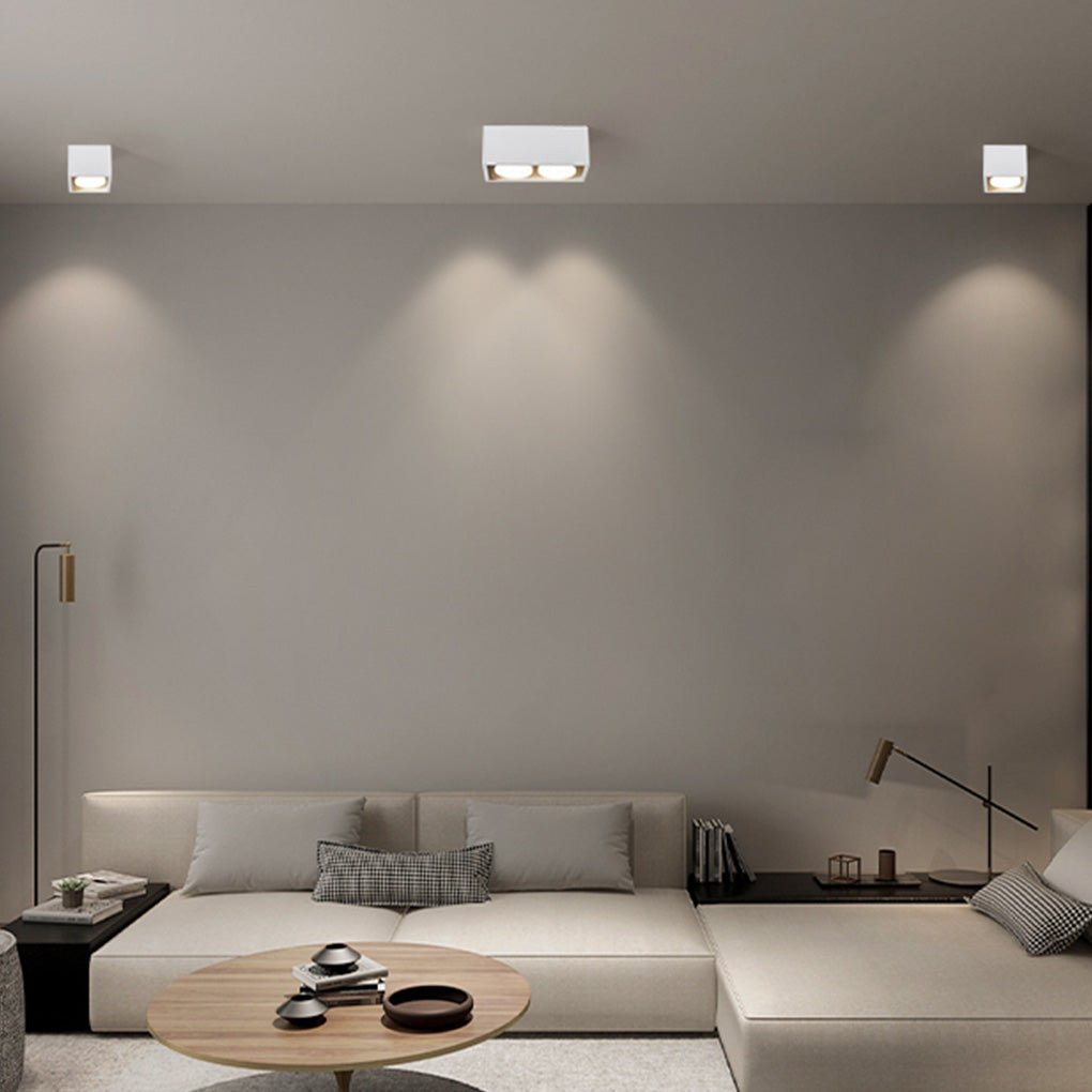 Square Recessed Downlight Minimalist Adjustable Iron Light