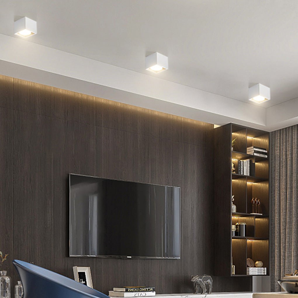 Square Recessed Downlight Minimalist Adjustable Iron Light