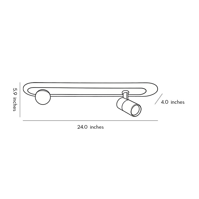 Surface Mounted Spotlights Modern Streamlined Oval Ceiling Light