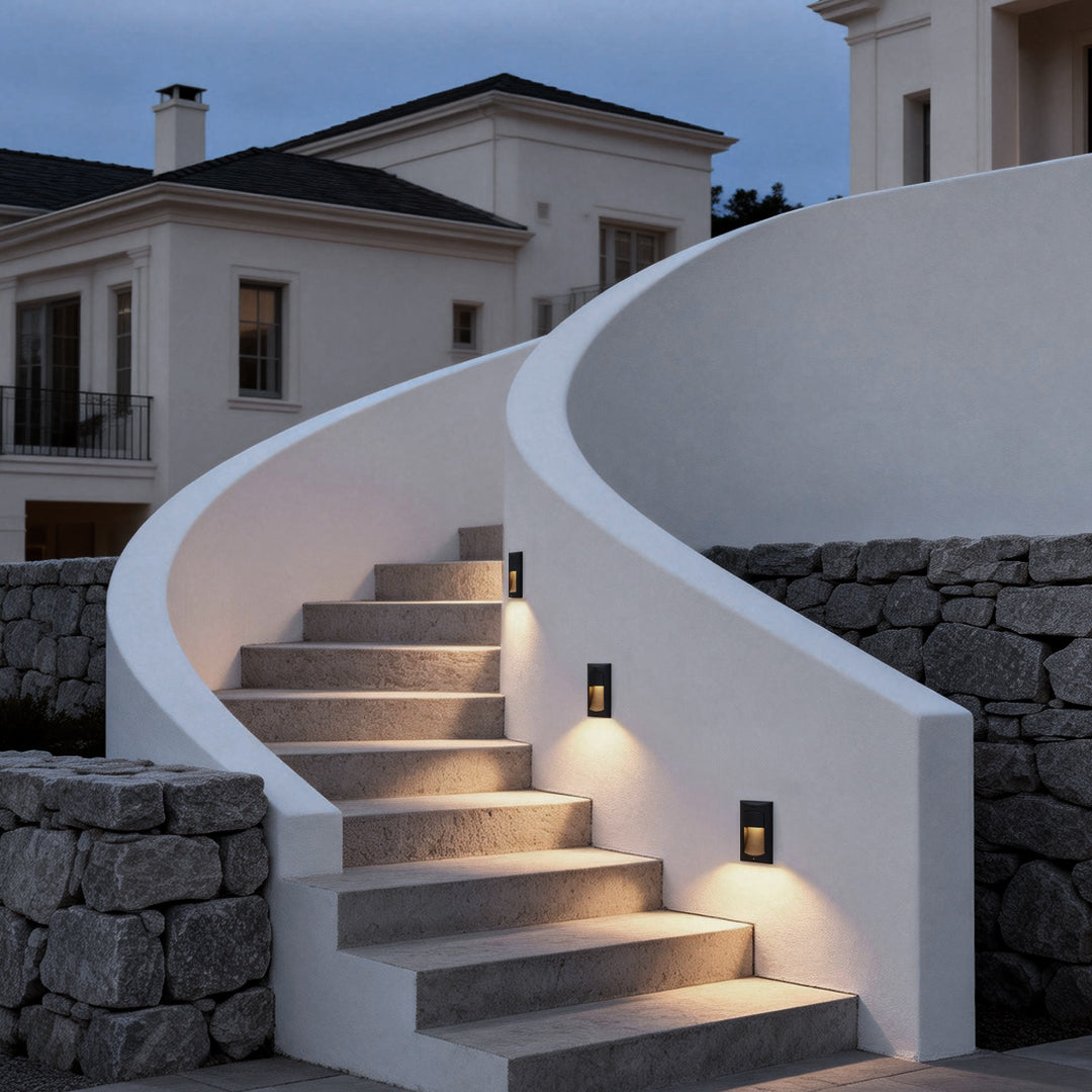 Surface Mounted Step Lights LED Black Modern Outdoor Light