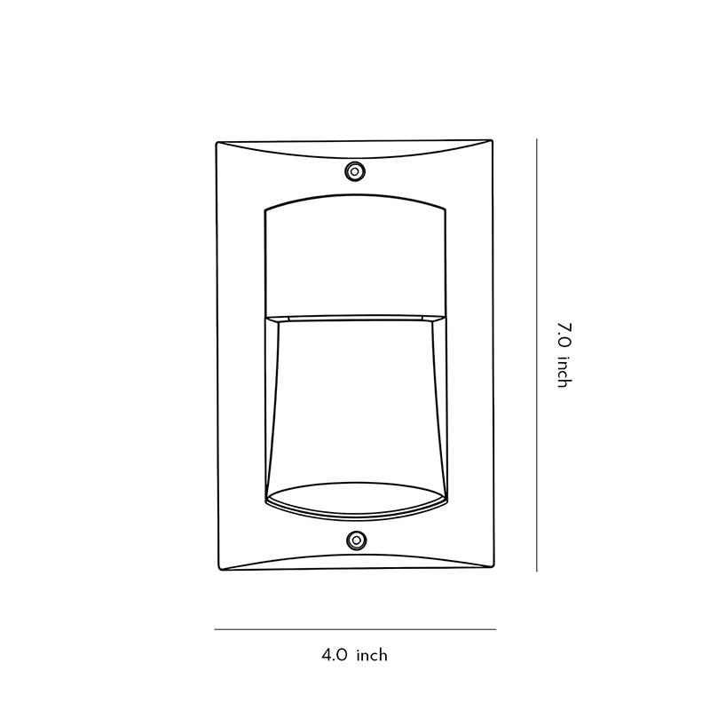 Surface Mounted Step Lights LED Black Modern Outdoor Light