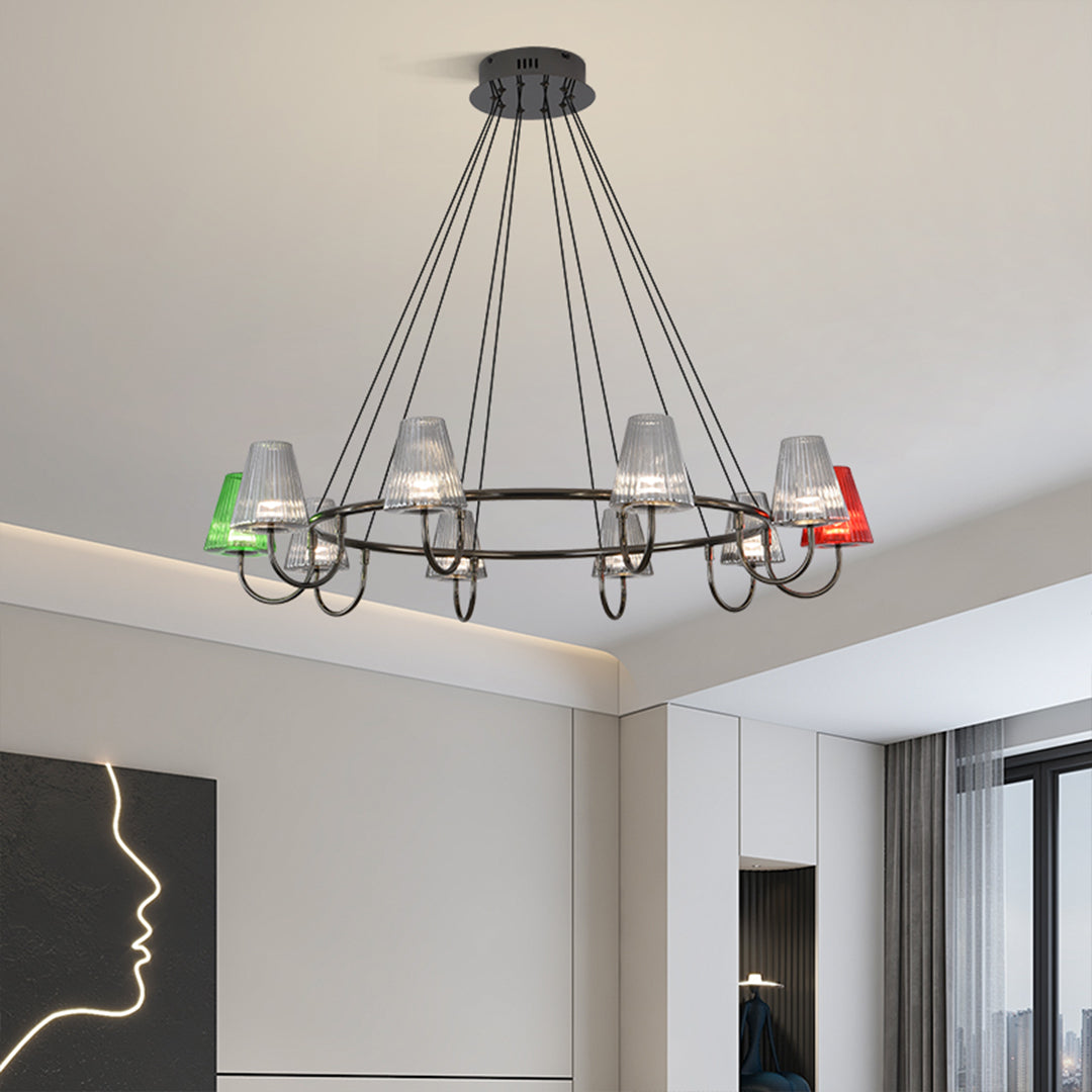 Branch LED Suspension Chandelier American Modern Glass Ceiling Lighting