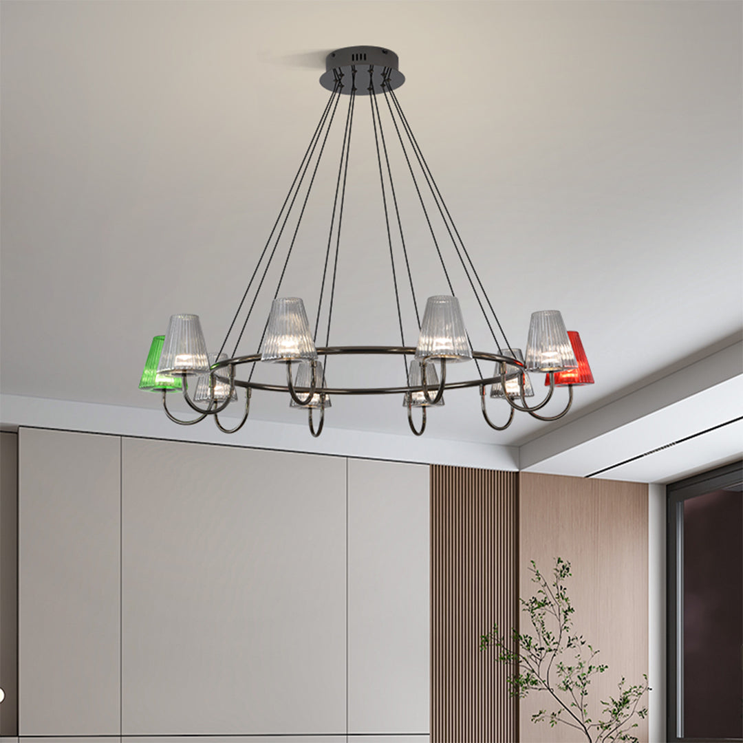 Branch LED Suspension Chandelier American Modern Glass Ceiling Lighting