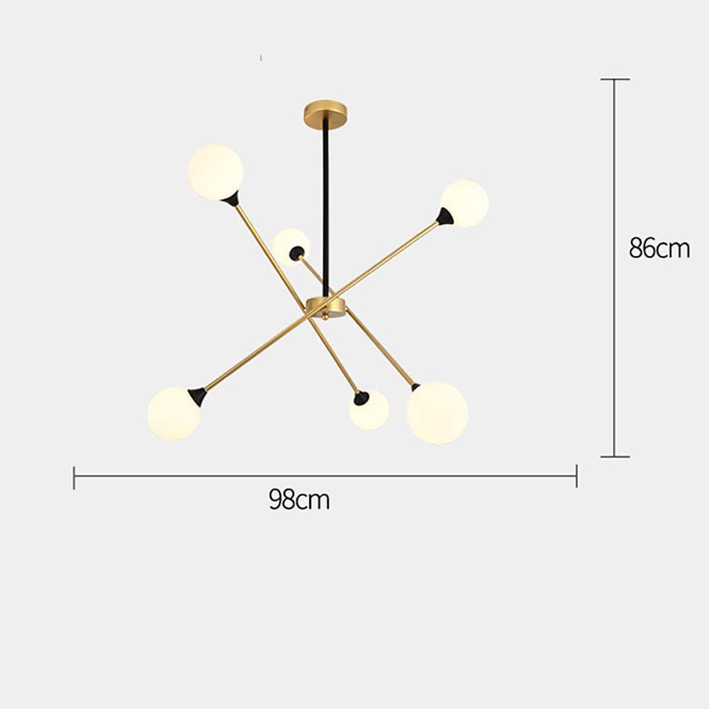 LED Modern Glass Sputnik Chandelier Ceiling Light Hanging Lamp