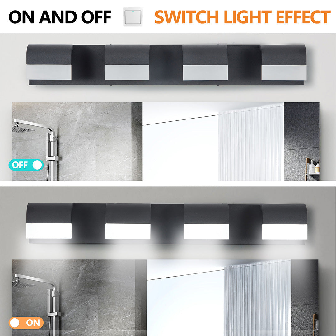 Black Vanity Lighting for Bathroom Makeup Mirror Light