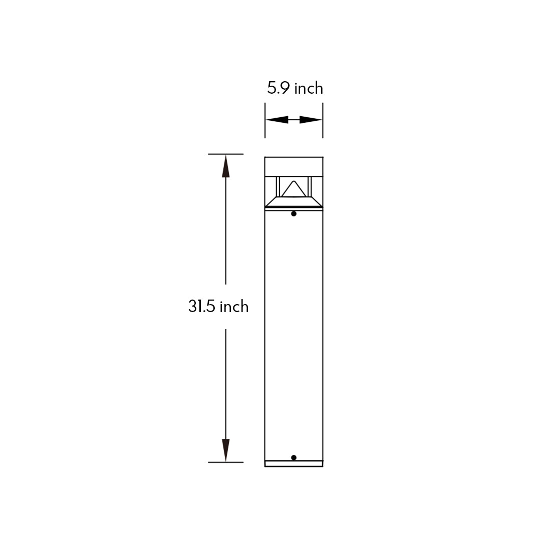 Nordic Bollard Landscape Lights Metal Path Lights