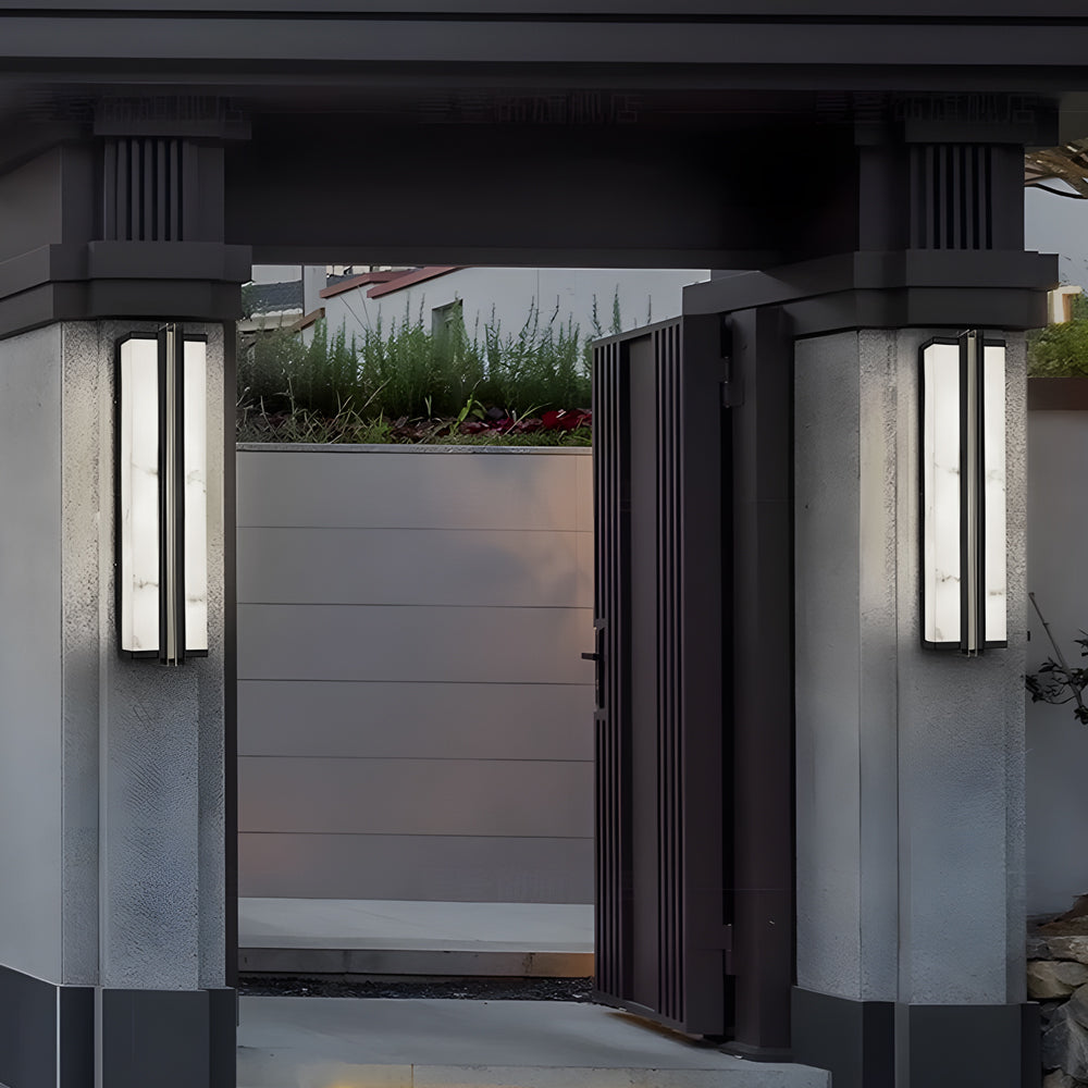 Vertical Wall Light Modern Black LED Waterproof Light