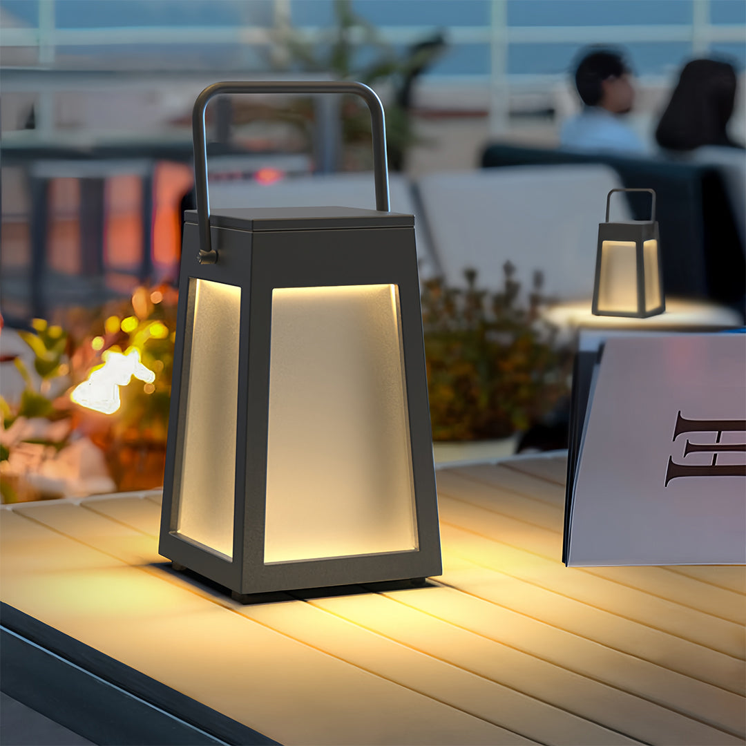 Camping Lantern Black Finish Waterproof Chic Light