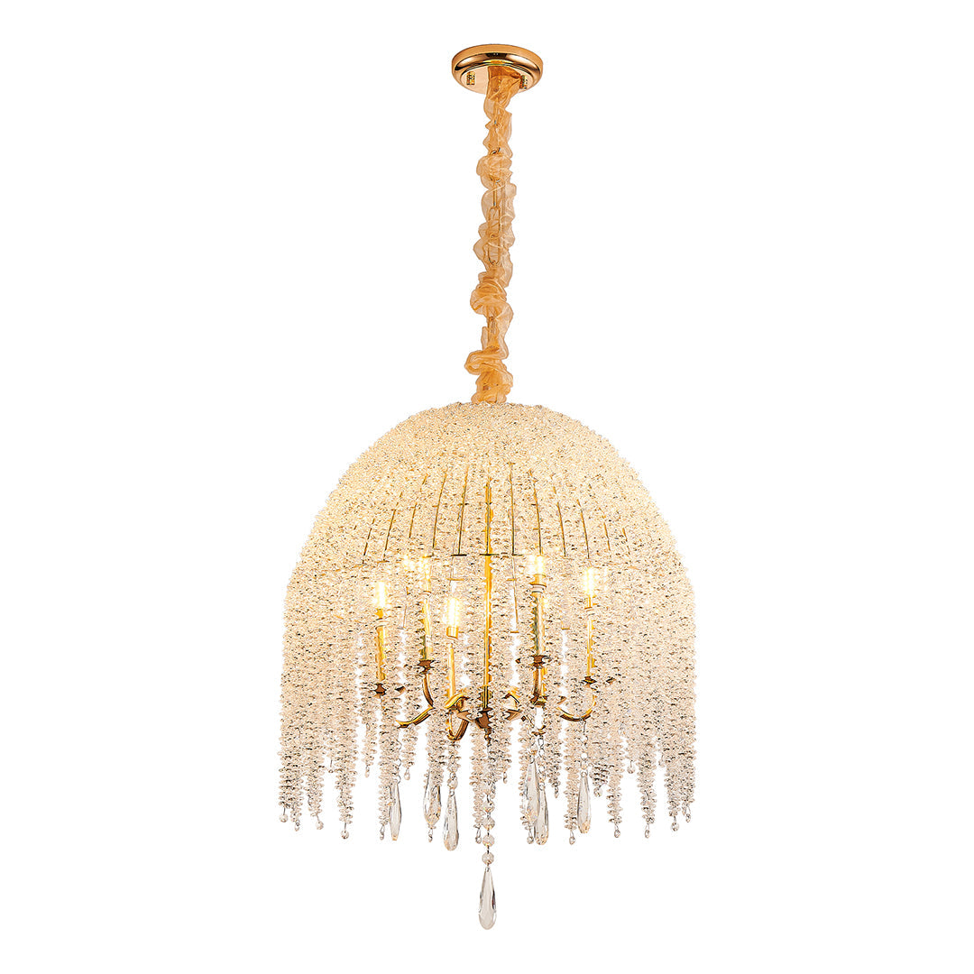 Teardrop Crystal Chandelier French Metal Ceiling Lights