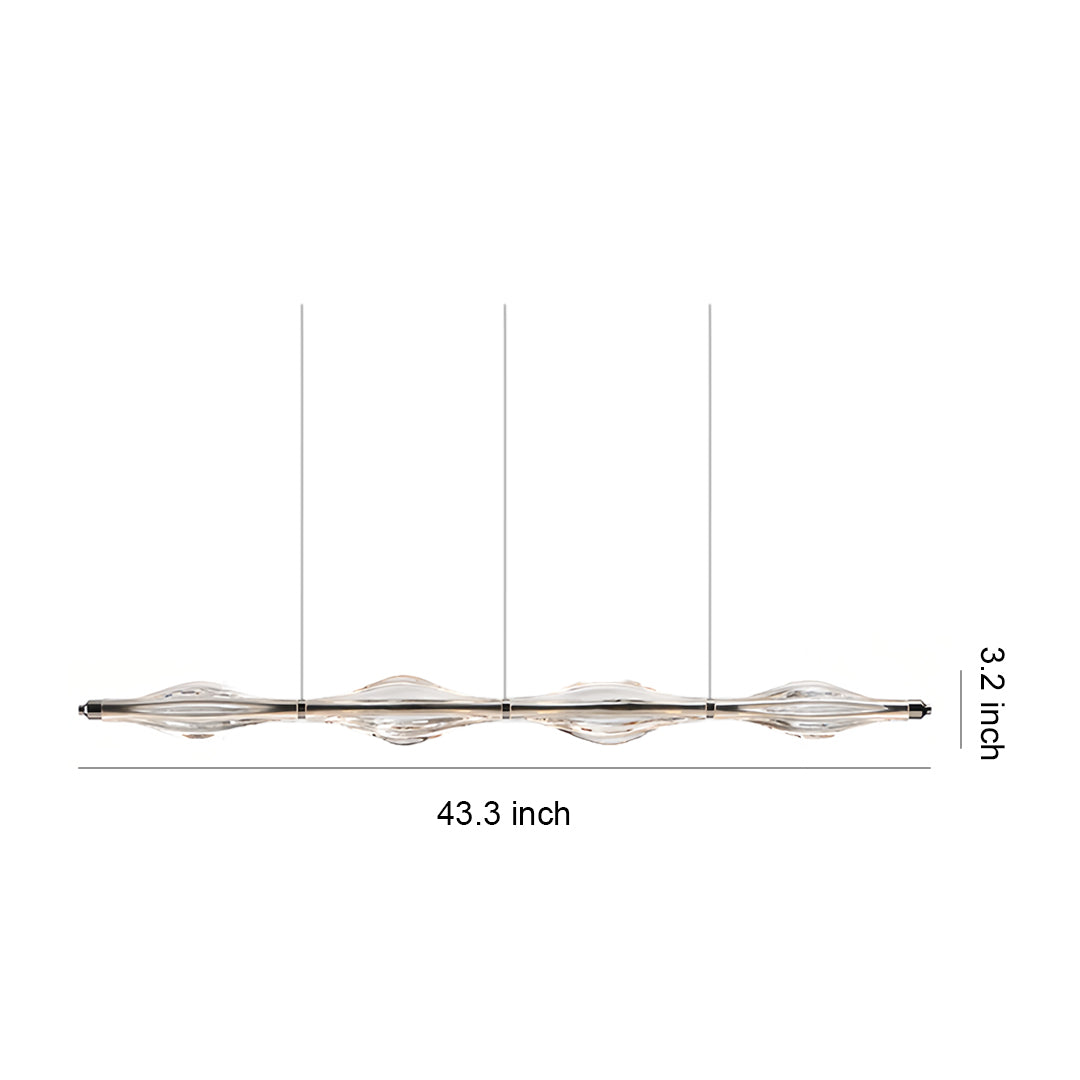 Crystal Pendant Lights for Kitchen Island Modern Minimalist LED Light