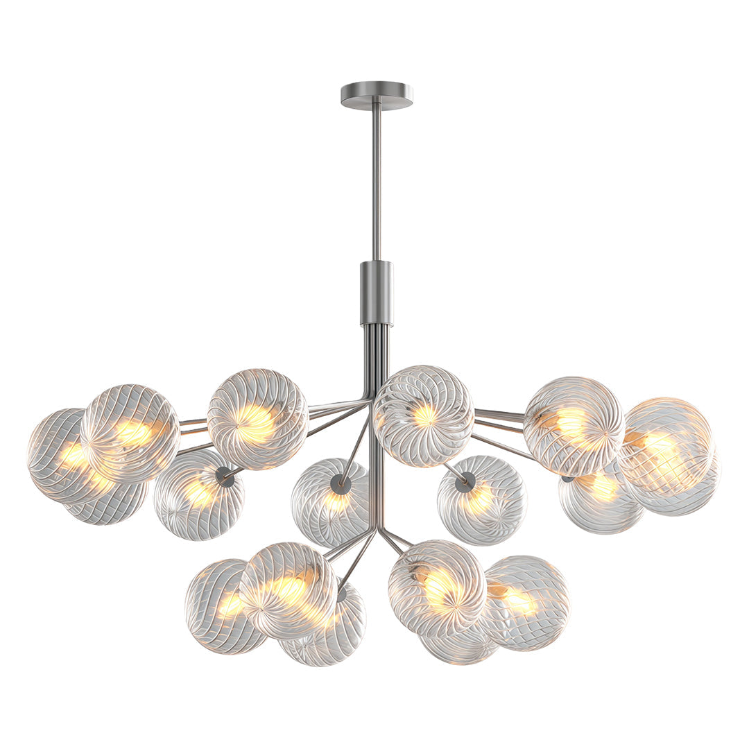 Luxury Modern Chandeliers Solid Copper Glass Ceiling Light