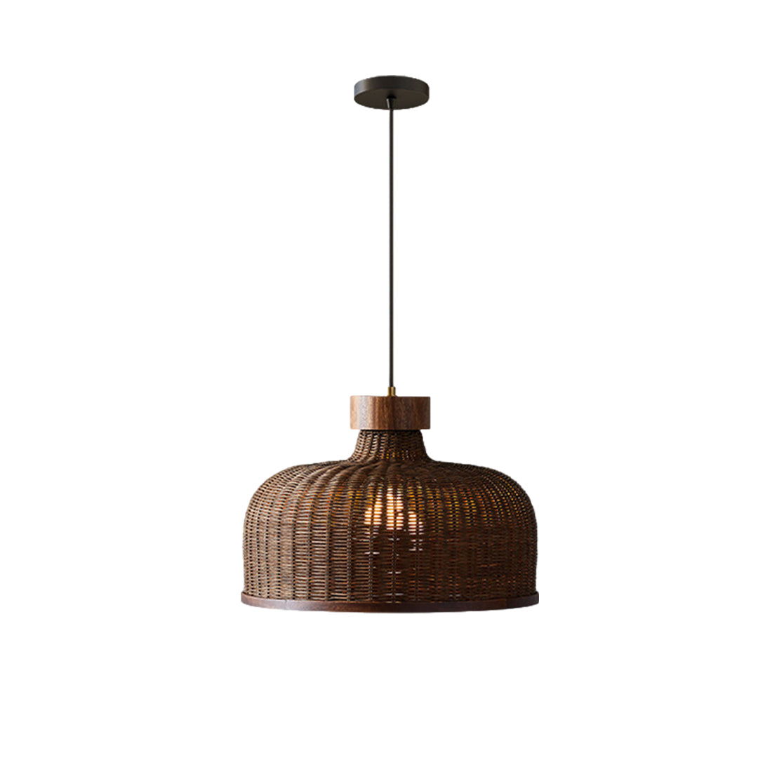 Rattan Woven Pendant Light Wabi Sabi Style Zen Hanging Light