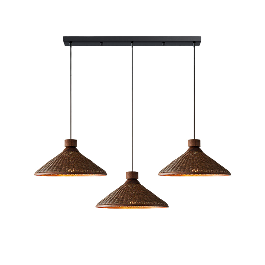 Rattan Woven Pendant Light Wabi Sabi Style Zen Hanging Light