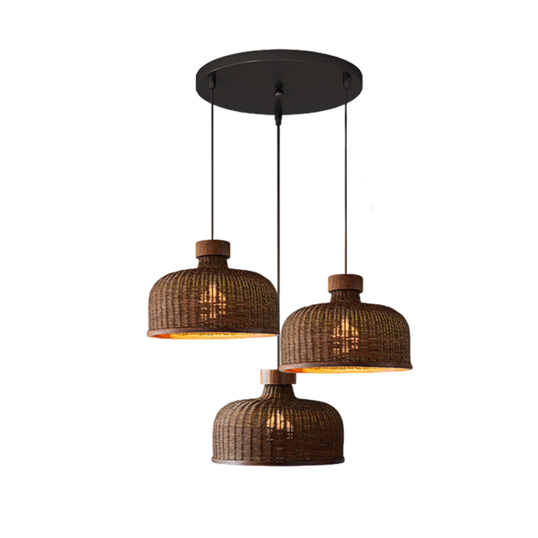 Rattan Woven Pendant Light Wabi Sabi Style Zen Hanging Light
