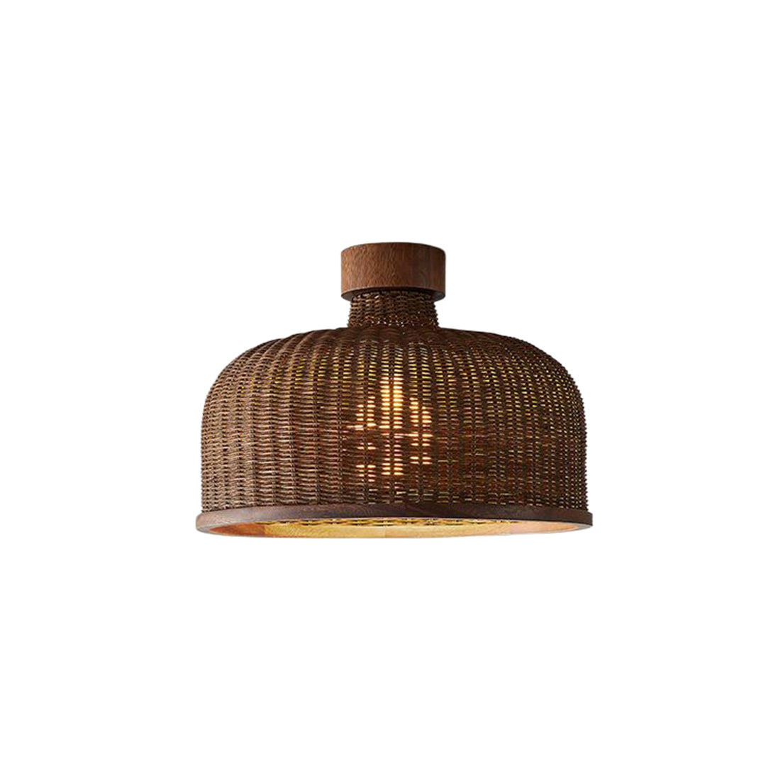 Rattan Woven Pendant Light Wabi Sabi Style Zen Hanging Light