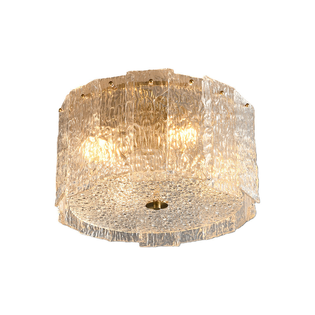 Luxury Full Copper Glass Flush Mount