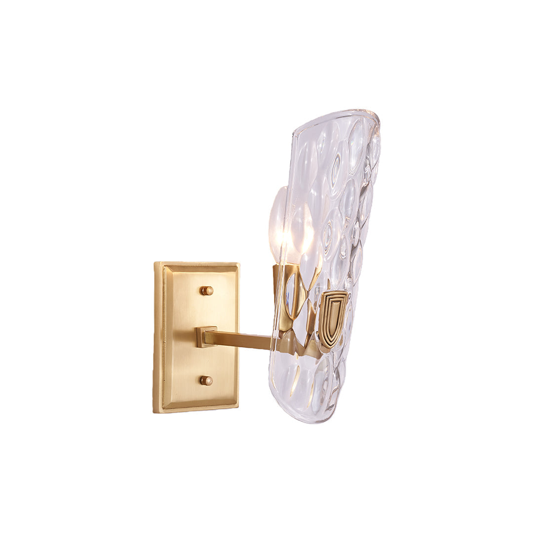 Brass Glass Wall Light European Style Classic Metal Lamp