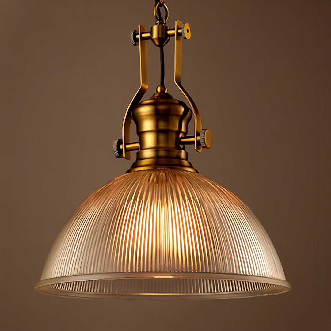 Textured Glass Pendant Light Retro Industrial Glass Ceiling Light