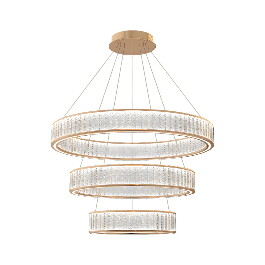 Large Crystal Chandeliers Luxury Circular Ceiling Light