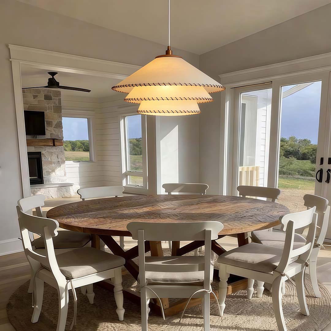 Tiered Pendant Light Multi-layer Parchment Paper Lamp